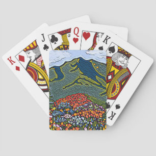 Playing Cards Mt Tamalpais Wildflowers Painting