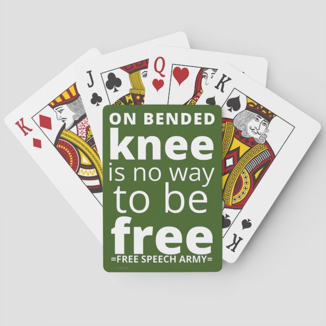 playing cards "ON BENDED KNEE..." (Back)