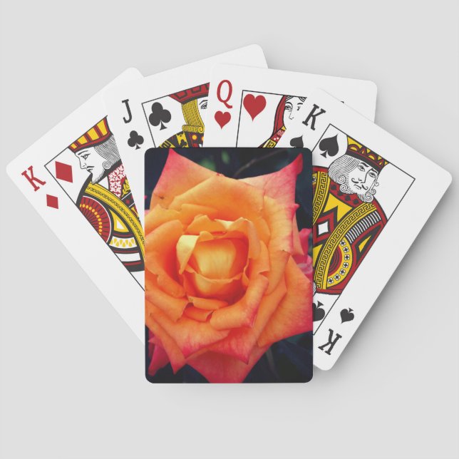 Playing Cards Orange Rose (Back)