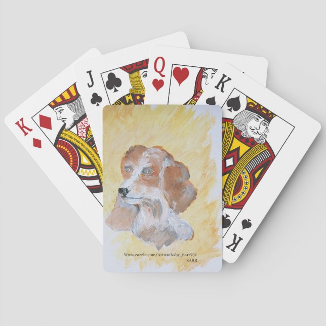 PLAYING CARDS : PAINTING OF A BEAGLE (Back)