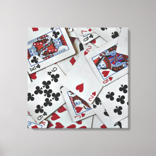Playing Cards Poker Games Queen King Canvas Print