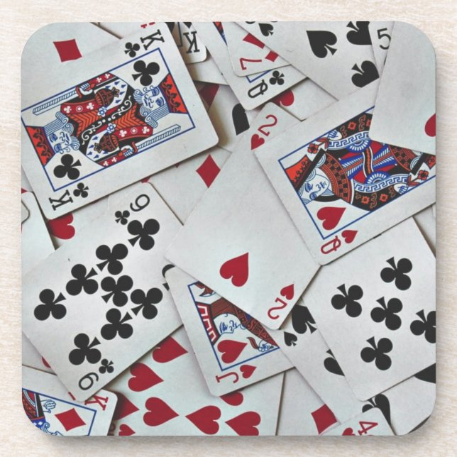 Playing Cards Poker Games Queen King Coaster (Front)