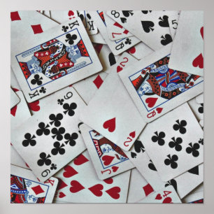 Playing Cards Poker Games Queen King Poster
