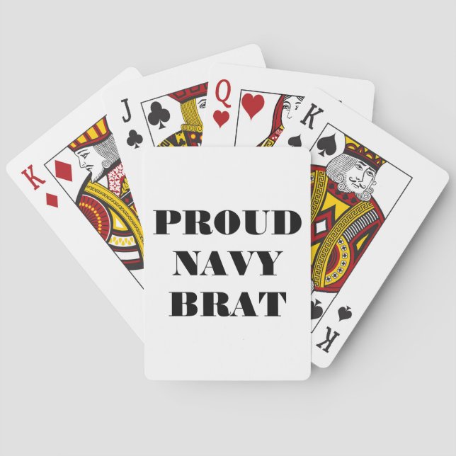 Playing Cards Proud Navy Brat (Back)
