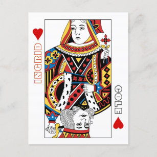 Playing Cards Queen + King of Hearts Save the Date