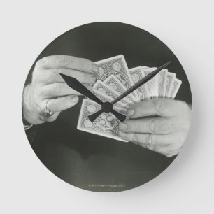 Playing Cards Round Clock