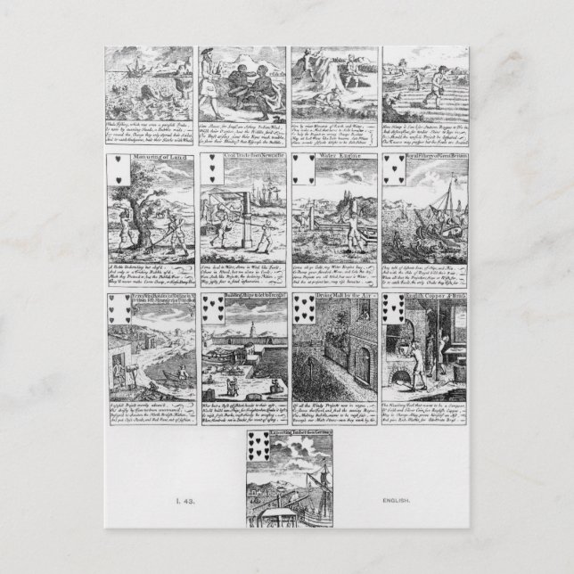 Playing cards satirising "bubble" ventures (Front)