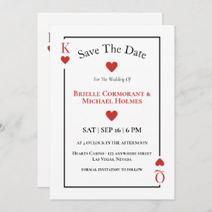 Playing Cards Save the Date Las Vegas Wedding 