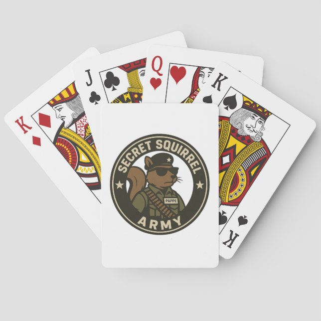 PLAYING CARDS SECRET SQUIRREL ARMY (Back)