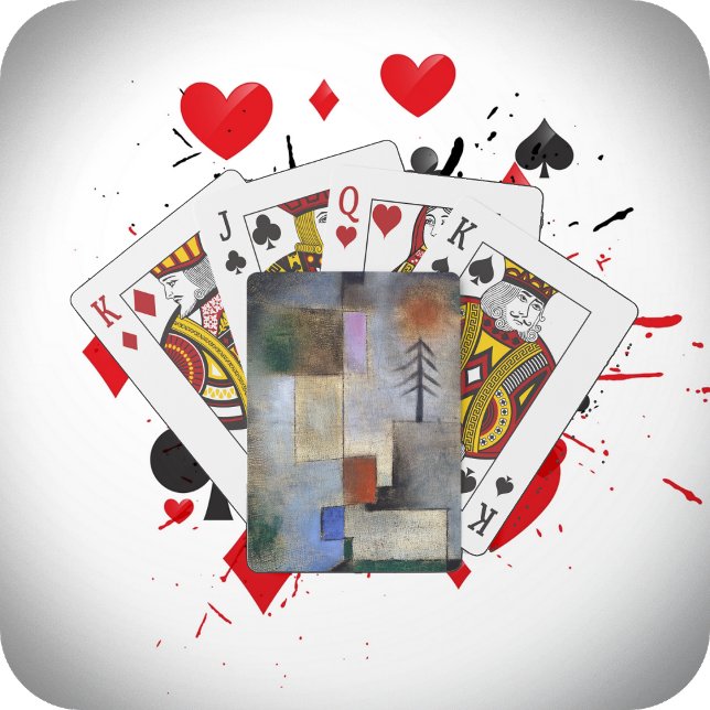PLAYING CARDS - "Small Fir" - Paul Klee Art Image (Creator Uploaded)
