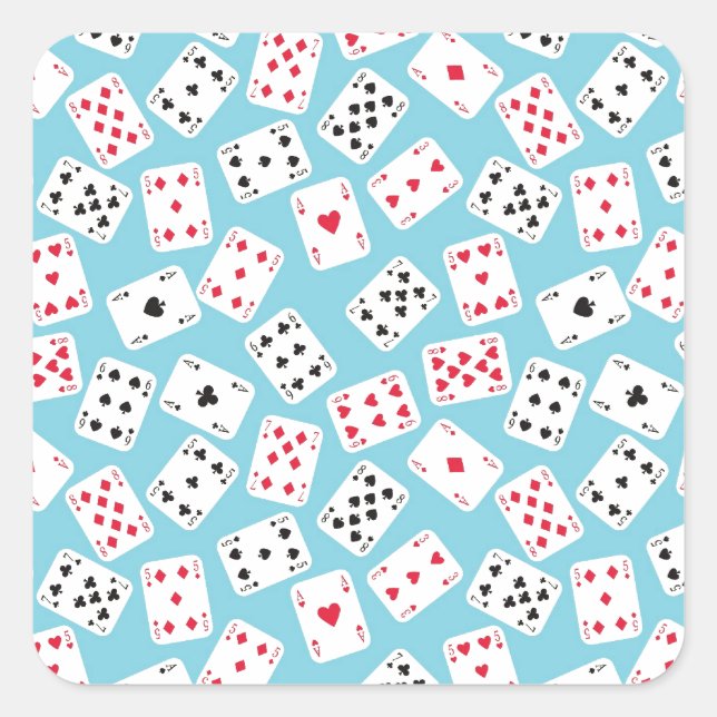 Playing Cards Square Sticker (Front)