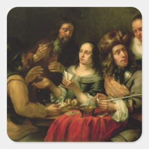 Playing Cards Square Sticker