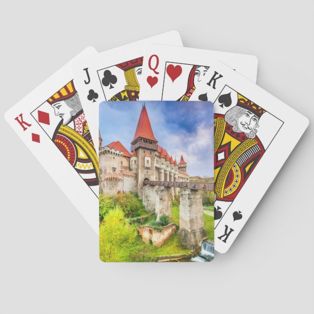 Playing Cards, Standard Index faces Corvin castle Cards (Back)