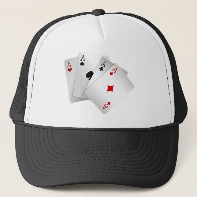 playing cards Suit heart Diamond Club Speed Trucker Hat (Front)