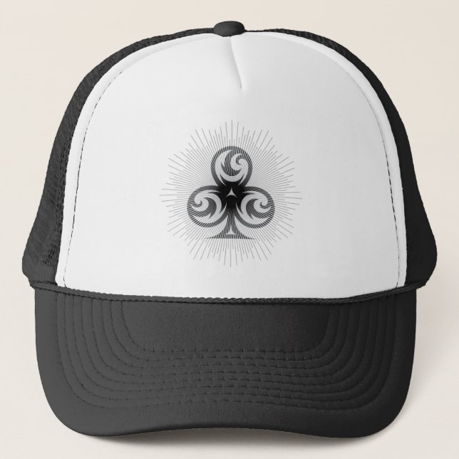 Playing Cards Suit Symbol Trucker Hat (Front)