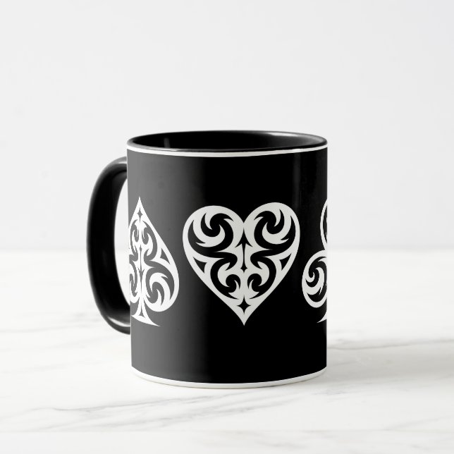 Playing Cards Suit Symbols Mug (Front Left)