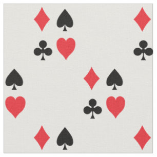 Playing Cards Suite Hearts Clubs Spades Diamonds Fabric