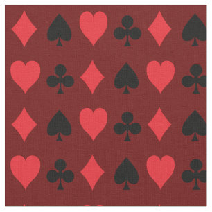 Playing Cards Suite Hearts Clubs Spades Diamonds Fabric