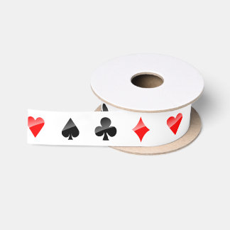 Playing Cards Suits Satin Ribbon