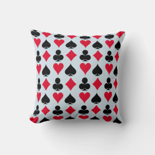 Playing cards symbols pattern cushion