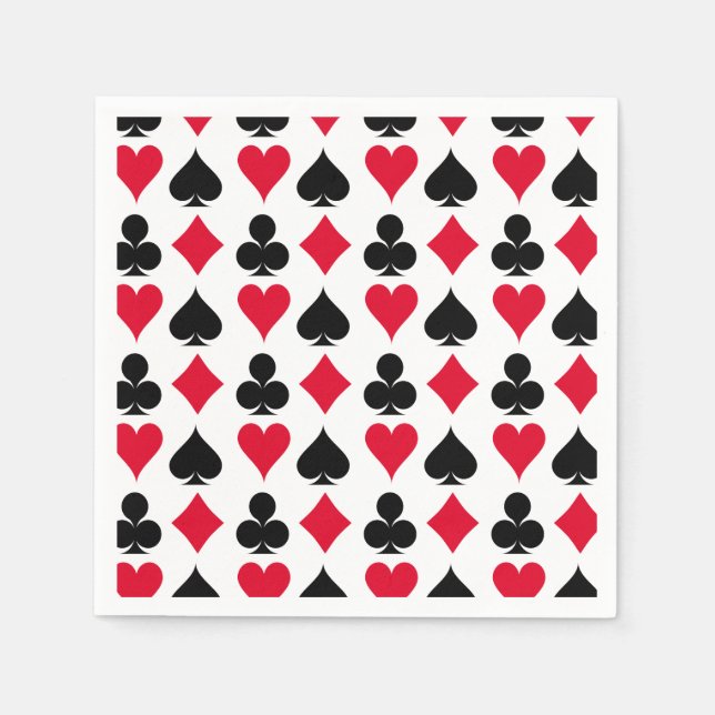 Playing cards symbols pattern napkin (Front)