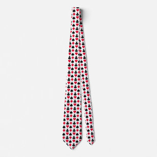 Playing cards symbols pattern tie
