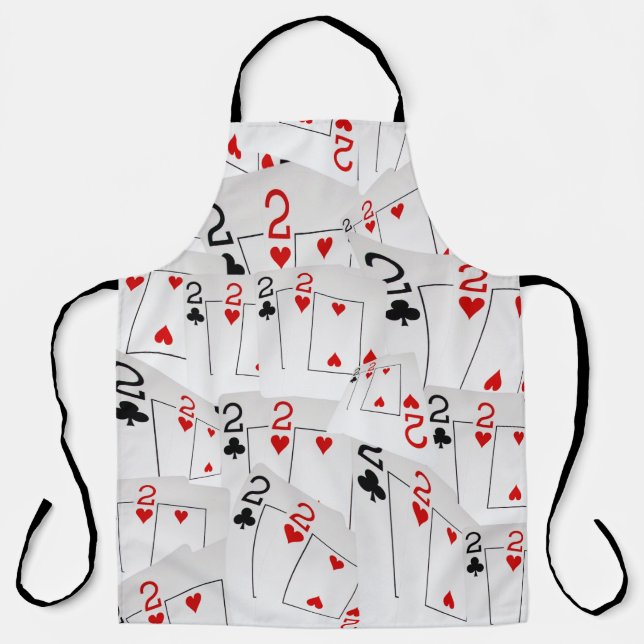 Playing Cards Twos Layered, Full Print Apron (Front)