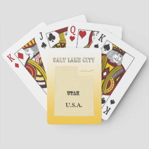 Playing Cards - Utah Map with City
