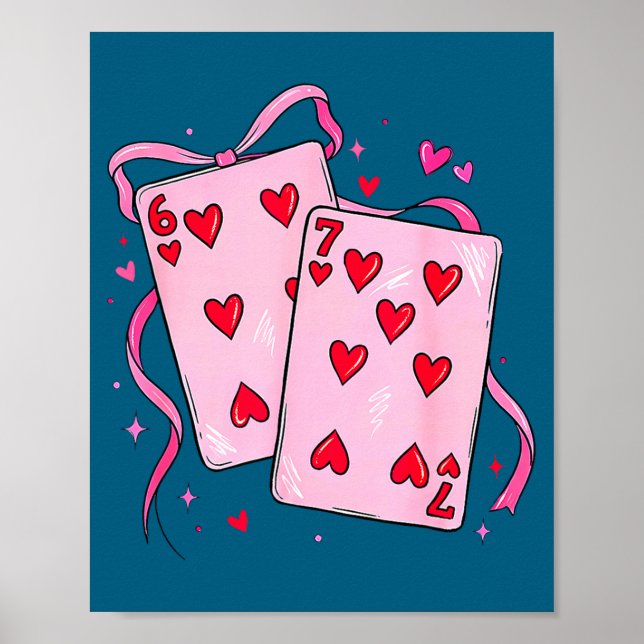 Playing Cards Valentine 6 7 Boys Girls Valentine S Poster (Front)