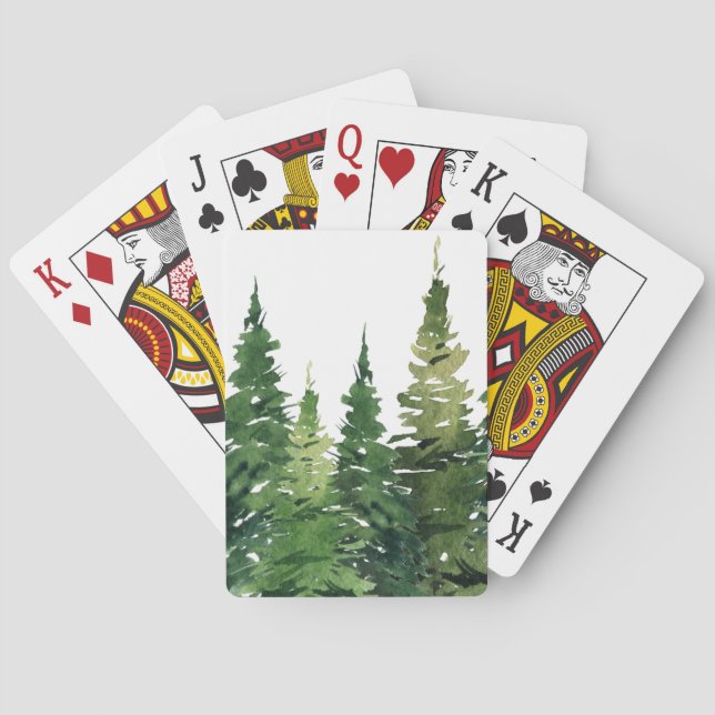 Playing Cards - Watercolor Forest (Back)