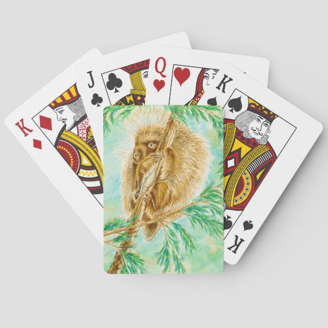 playing cards with a porcupine (Back)