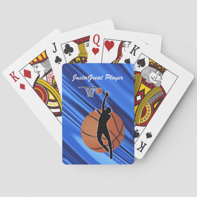 Playing Cards with Basketball Player and Ball (Back)
