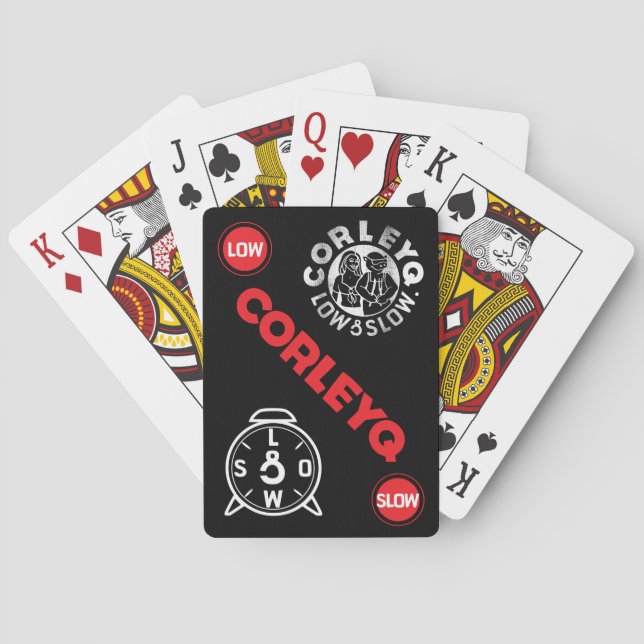 playing cards with CorleyQ logos (Back)