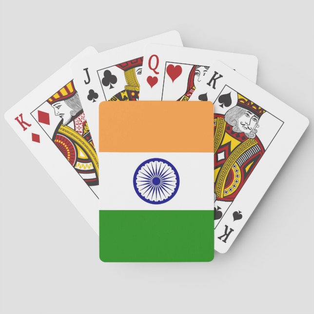Playing Cards with Flag of India (Back)