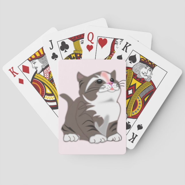 Playing Cards with Little Kitten (Back)