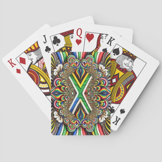 Playing Cards with South African Colours (Back)