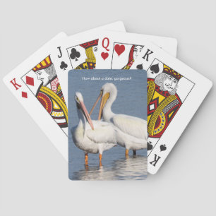 Playing cards with White Pelicans
