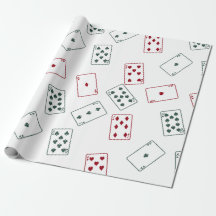 Playing cards wrapping paper