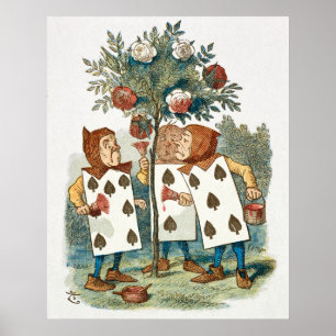Playing Catds  Illustration  The Nursery Alice Poster