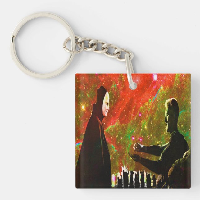 Playing Chess with Death Key Ring (Front)