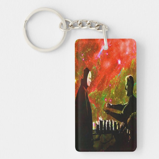 Playing Chess with Death Key Ring (Front)