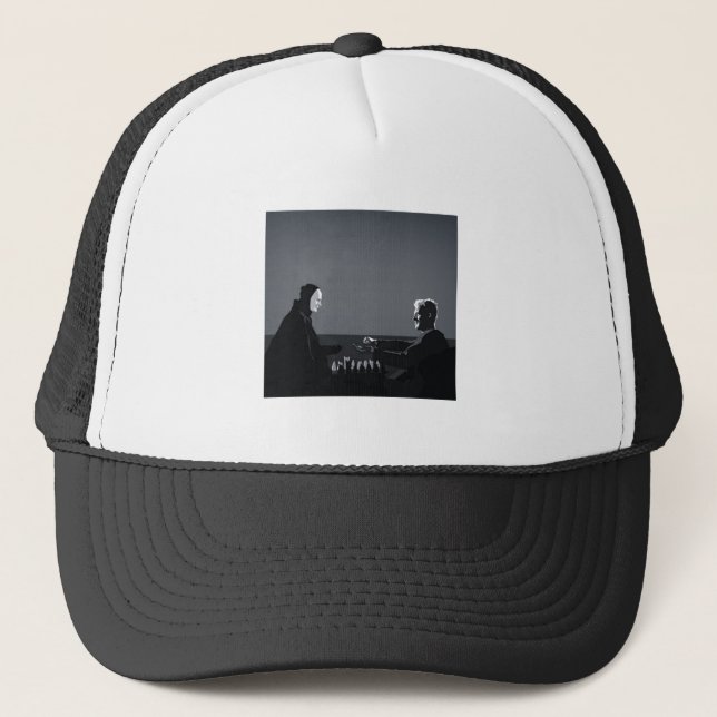 Playing Chess With Death Trucker Hat (Front)