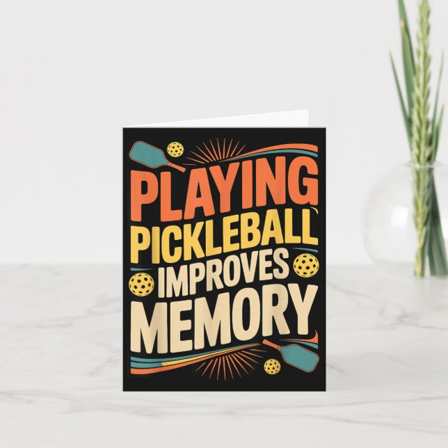 Playing ckleball Improves Memory Funny Score Joke Card (Front)