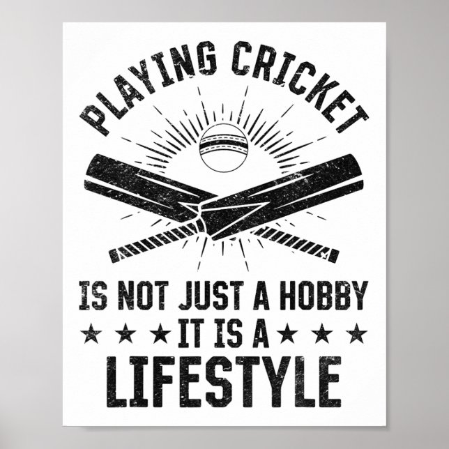 Playing Cricket Is Not Just A Hob  Poster (Front)