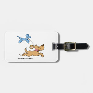 Playing Dog Luggage Tag