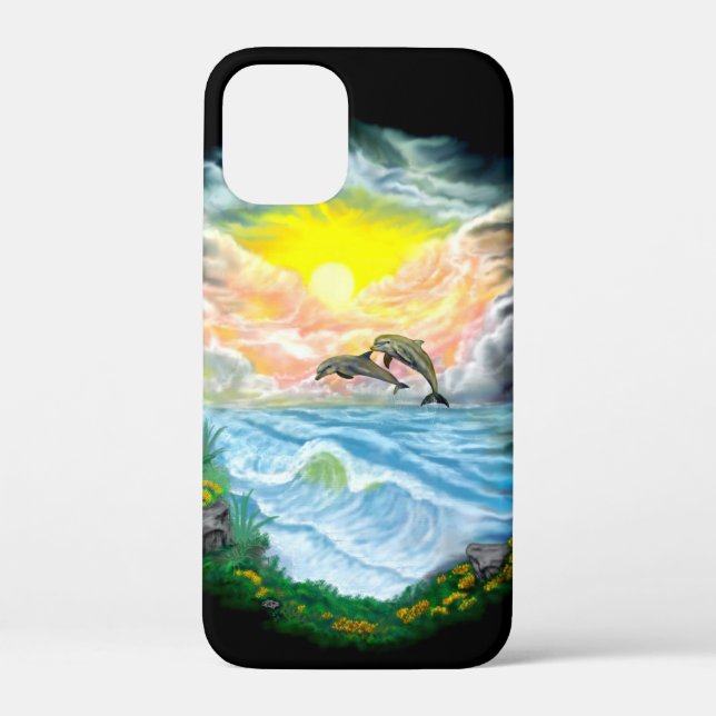 Playing Dolphins in the Sunshine Case-Mate iPhone Case (Back)