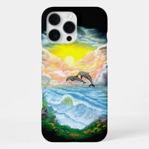 Playing Dolphins in the Sunshine iPhone 16 Pro Max Case