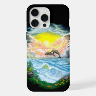 Playing Dolphins in the Sunshine iPhone 15 Pro Max Case