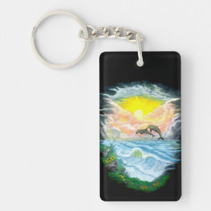 Playing Dolphins in the Sunshine Key Ring