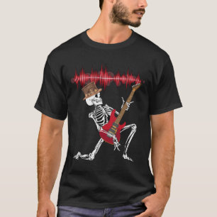 Playing Electric Guitar Funny Halloween T-Shirt